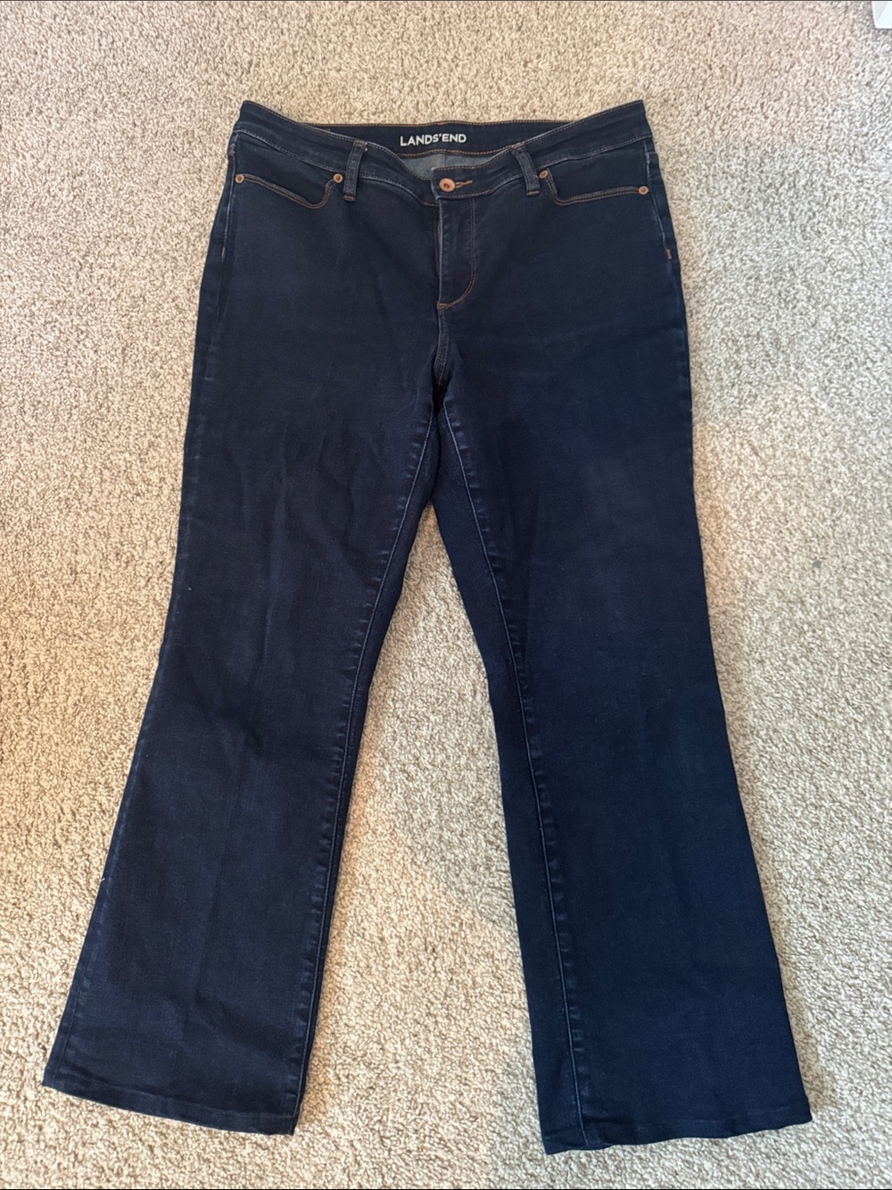Lands' End Dark Blue bootcut Jeans
